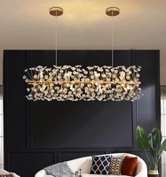 Lampe Led suspendue en cristal au design moderne et Simple, luminaire décoratif d'intérieur, idéal pour un Bar ou une Table