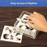 Porte-serviettes en acrylique transparent et porte-serviettes pour boissons, présentoir moderne pour serviettes en papier en libre-service