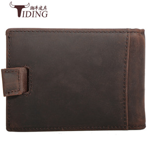Tiding Vintage Leather <b>Wallet</b> Men Anti-Theft Rfid Card <b>Holder</b> Brown - Product Image 2