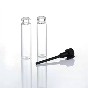 Factory Stock 1ml 2ml 3ml Clear Mini Sample Traveling Tube Glass Perfume Drip Vials <b>Bottle</b> with Plastic <b>Stopper</b> - Product Image 5