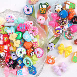 Chaîne de téléphone portable DIY perlée, accessoire avec perles Hi Clouds, perles acryliques mélangées, donut, citrouille, fantôme - Product Image 5