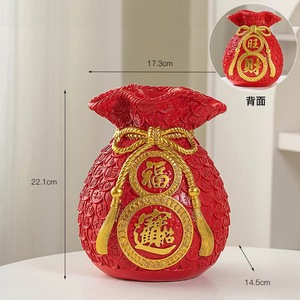 Bolsa de la Suerte de Resina para el Año Nuevo, Adorno Artesanal para Jarrón, Decoración para Sala de Estar, Entrada, Bolsa de Dinero, Regalo de Navidad o Inauguración de Casa - Product Image 5