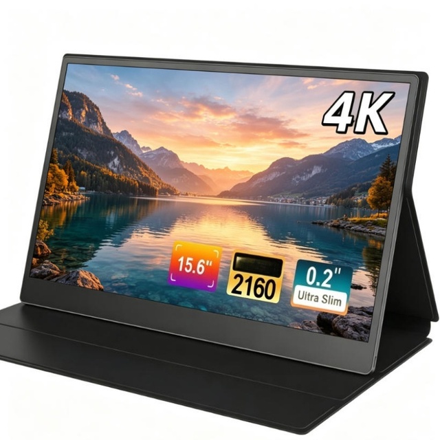 Dual 15.6 Inch 4K Ultra-Thin Portable Laptop Screen Extender with IPS Panel Factory OEM ODM 1080P LCD Display Monitors
