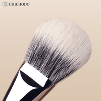 CHICHODO Set Kuas Makeup Profesional Mewah Seri Putih Bersih 10Pcs Bulu Hewan Gagang Kayu Tabung Tembaga Grosir Penjualan Langsung