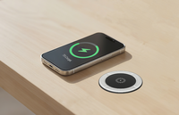 Nouvelle sortie 15W charge stable montée sous la table capuchon de charge magnétique sur chargeur sans fil Surface Qi2
