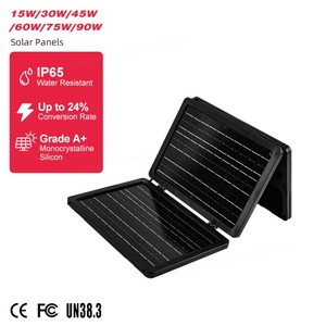 Alta tasa de conversión portátil al por mayor plegable 15W 30W 45W 60W 75W 90W estación solar de carga al aire libre hogar paneles solares - Product Image 1