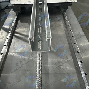Factory Sale CU Shape <b>Solar</b> Bracket Making Machine Aluminium Steel Photovoltaic Mounting Rail Bracket Roll Forming Machine - Product Image 4