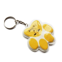 Porte-clés en PVC écologique personnalisé avec mini lampe torche, porte-clés de voiture en fer, style anime, avec LED multicolores, piles incluses