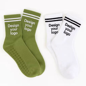 Custom Women's Spring Autumn Indoor Yoga <b>Socks</b> Non-Slip Breathable Knitted Striped Design Professional High Quality Wholesale - Product Image 6