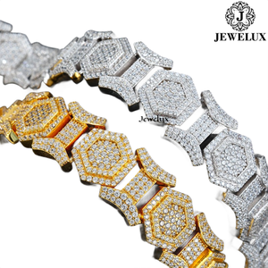 Luxury Moissanite Tennis <b>Bracelet</b> Real Diamond Look 18K Gold Plated Adjustable Chain <b>Bracelet</b> for Daily Wear at Best Price - Product Image 3