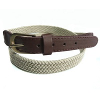 Ceinture de golf élastique tressée en cuir véritable tressé de 32mm