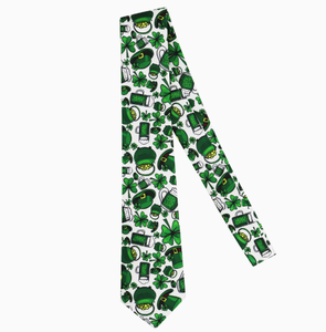Clover Leaf Saint Patrick's Day Tie for Girls Green <strong>Shamrock</strong> Plush Design for Irish Festivals and Parties Fun Usage - Product Image 6