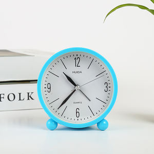 Réveil rond muet réveil analogique sans tique avec veilleuse alimenté par batterie muet - Product Image 2