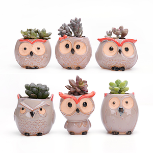 <span class=keywords><strong>Macetas</strong></span> <span class=keywords><strong>de</strong></span> cerámica <span class=keywords><strong>de</strong></span> búho bonitas personalizadas, decoración del hogar, balcón, maceta para flores, jardín, plantas suculentas verdes, maceta para flores - Product Image 5