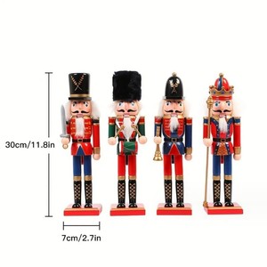 Rts 30Cm New Handmade Bằng Gỗ <span class=keywords><strong>Nutcracker</strong></span> Giáng Sinh Bức Tượng & Đồ Chơi Cho Nhà Hoặc Trung Tâm Mua Sắm Trang Trí Nội Thất Cho Mùa Giáng Sinh - Product Image 4