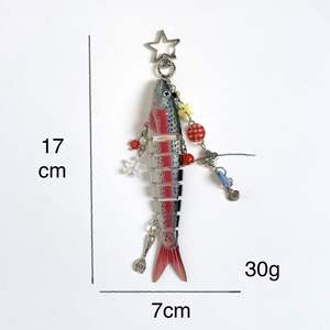 Fish Keychain Bionic Fish Bait Bait Keychain Ocean Small Fish Multi Section Charms <b>Accessories</b> Bag <b>Key</b> Chain Father's Day Gift - Product Image 6