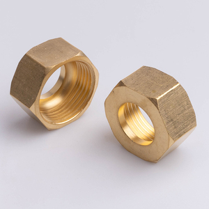 CNC gia công nén Ống phù hợp 1/2 đồng thau Allen <span class=keywords><strong>Hex</strong></span> mặt bích hạt cho đường ống dẫn nước - Product Image 3
