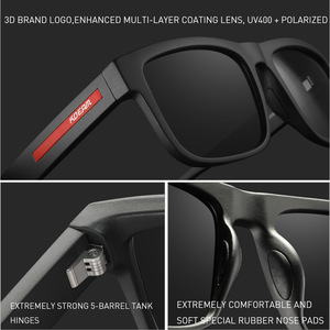Para <span class=keywords><strong>Kdeam</strong></span>, <span class=keywords><strong>gafas</strong></span> de sol polarizadas cuadradas con logotipo personalizado, nuevas <span class=keywords><strong>gafas</strong></span> coloridas UV400 para deportes al aire libre, conducción, pesca - Product Image 2