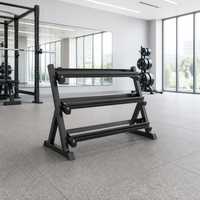 Support de haltères hexagonaux à 3 niveaux, support de haltères pour salle de sport commerciale, équipement de musculation, support de haltères vertical