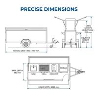 Muebles de Exterior, Gabinete de Cocina Plegable para Barbacoa, Estación de Asado Móvil de Acero Inoxidable con Fregadero y Refrigerador para Playa, Bar o Restaurante