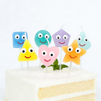 Nouvelles bougies d'anniversaire en cire de paraffine, faites à la main, non parfumées, de formes variées, pour les fêtes d'enfants et les mariages, décoration de la maison