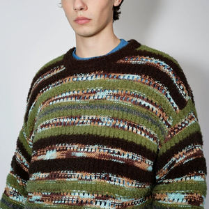 Suéteres de algodón de alta calidad para hombre, jersey de cuello redondo con logotipo personalizado, Top de punto de manga larga para la temporada de otoño - Product Image 2