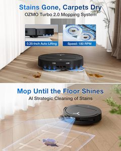 ไม้ถูพื้น T50สำหรับ Ecovacs deebot Pro OMNI หุ่นยนต์ดูดฝุ่นและถูพื้น15,000PA ดูดทำความสะอาดขอบไม้ถูพื้นอัตโนมัติซัก & แห้ง - Product Image 6