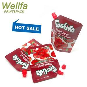 Bolsa de Pie con Boquilla Impreso Personalizado Aluminizado Coccíon al Vapor Salsas Tomatos Salsas 150/200/250ml Líquido Pouch - Product Image 4