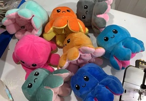 Promozione all'ingrosso: Peluche Polpo Reversibile, Giocattolo di Peluche Polpo Emozionale che Cambia Espressione, Giocattolo Polpo Reversibile Arrabbiato - Product Image 2