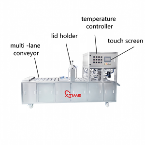 <span class=keywords><strong>Xtime</strong></span> Hochgeschwindigkeits-Automatische Lineare 6-Bahnen Instantnudel-Ramen-Becher Papier-Plastik-Aluminiumfolie Versiegelungs- und Verpackungsmaschine - Product Image 2