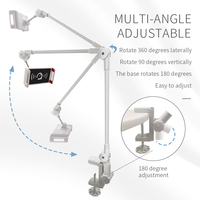 Support de tablette en métal pliable et pratique avec double bras, nouveau design, support de lit pour téléphone portable avec support pour personne paresseuse