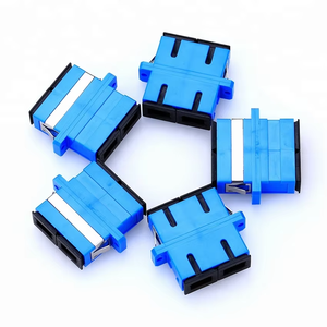 FTTH Duplex SC để SC màu xanh lá cây màu xanh 2 cổng sợi quang <span class=keywords><strong>Adapter</strong></span> với nắp bụi - Product Image 3