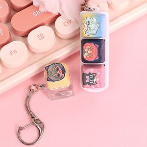 Llavero de Teclado Mecánico LED de Acrílico Personalizado, Juguete Sensorial Fidget Switch, Colgante Artesanal Personalizado para Bolsos, Regalo para Gamers - Product Image 1