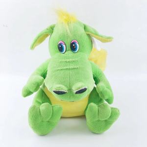 Peluche dinosauro verde caldo con occhi finti | Animale di pezza per bambini | Ultra morbido e certificato di sicurezza - Product Image 1