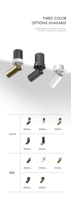 Luminaires Spots sur Rail LED de Plafond Orientables pour Hôtels Magasins Bureaux Maisons 9W 12W, LED en Saillie