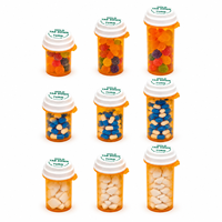 Frascos de Plástico para Pastillas con Tapas a Prueba de Niños, 16dr 20dr 30dr 40dr 60dr, Envases de Medicamentos, Frascos de Viaje para Píldoras