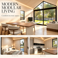 Maisons préfabriquées modernes, extensibles, solaires, hors réseau, en forme de triangle, mobiles, pour Airbnb, pour projets hôteliers et complexes hôteliers