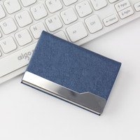 Étui à cartes de visite en acier inoxydable et PU gravé et imprimé avec logo personnalisé, vente en gros, cadeau d'entreprise, promotion, directement de l'usine