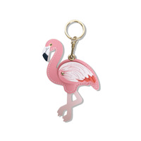Porte-cartes de visite et étui de protection porte-clés en cuir, motifs animaux et fruits (fleur, oiseau, baleine, abeille, crabe, cheval, hibou, flamant rose, fraise)