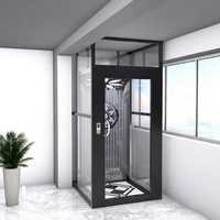 Ascenseur hydraulique personnalisé pour villa, 2 à 6 étages, 400 kg, intérieur/extérieur, sans gaine