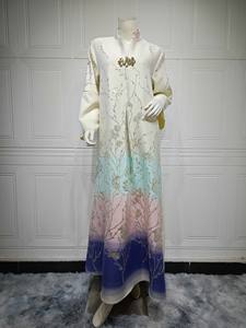 Robe dégradée brodée en tissu Jacquard à la mode et haut de gamme robe moderne d'émirat du Moyen-Orient <span class=keywords><strong>arabe</strong></span> de Dubaï - Product Image 5