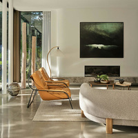 Design d'intérieur de villa de luxe moderne, personnalisation complète de la maison, canapé en cuir haut de gamme, ensemble de chambre à coucher, ensemble de salle à manger