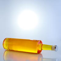 Vente directe usine – Bouteille cylindrique haute en verre 750 ml la plus vendue pour le stockage du whisky, du rhum et du brandy avec bouchon en liège personnalisé