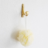 MAXERY Crochets muraux vintage en laiton massif, patère murale en laiton antique, support robuste en métal pour serviettes et peignoirs, pour salle de bain et entrée