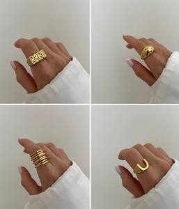 Nuovi Anelli all'Ingrosso in Acciaio Inossidabile 316L Placcati Oro 18K PVD per Donna e Uomo - Product Image 2