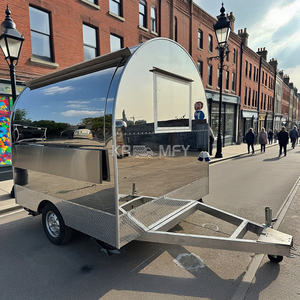 Conteneur de restauration rapide rond de 2,2 m, remorque de concession entièrement équipée, camionnette de café commerciale, chariot à desserts mobile - Product Image 2