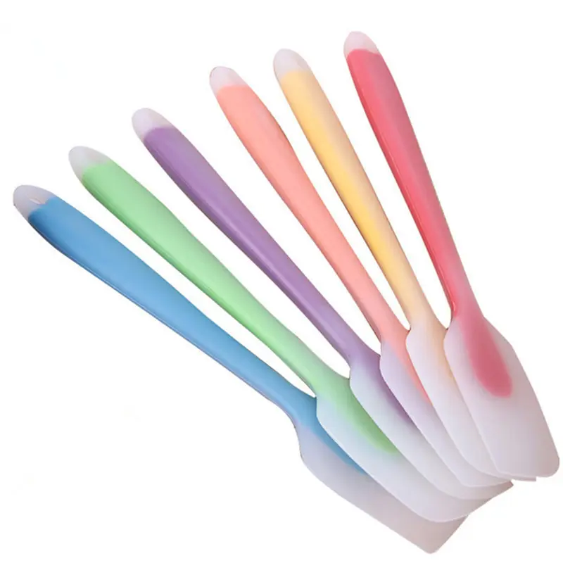 wholesale One-piece cream and butter silicone spatula high temperature resistant transparent large cake spatula mixing spatula