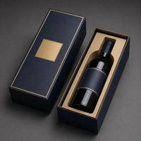 Boîte cadeau personnalisée double bouteille avec boîte en carton pour vin et insert de séparation, structure de plateau d'emballage de détail