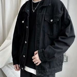 Custom Logo Design Jeans <b>Jacket</b> Hoodies High Quality Black <b>Denim</b> <b>Jacket</b> Men Drop Shoulder Men Oversize <b>Denim</b> <b>Hoodie</b> - Product Image 4