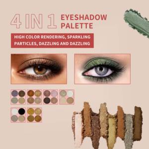 Paleta de Sombras de Ojos Mate Impermeable de Alta Pigmentación <span class=keywords><strong>UMF</strong></span> Personalizada OEM, 4 Colores, Fórmula Duradera, Libre de Crueldad, Marca Privada, Maquillaje al por Mayor - Product Image 3